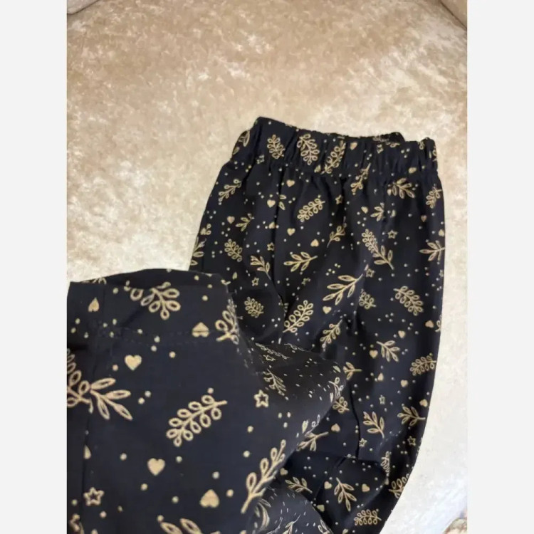 شلوار راحتی زنانه نخ پنبه لاکرا دار قواره بزرگ طرح دار