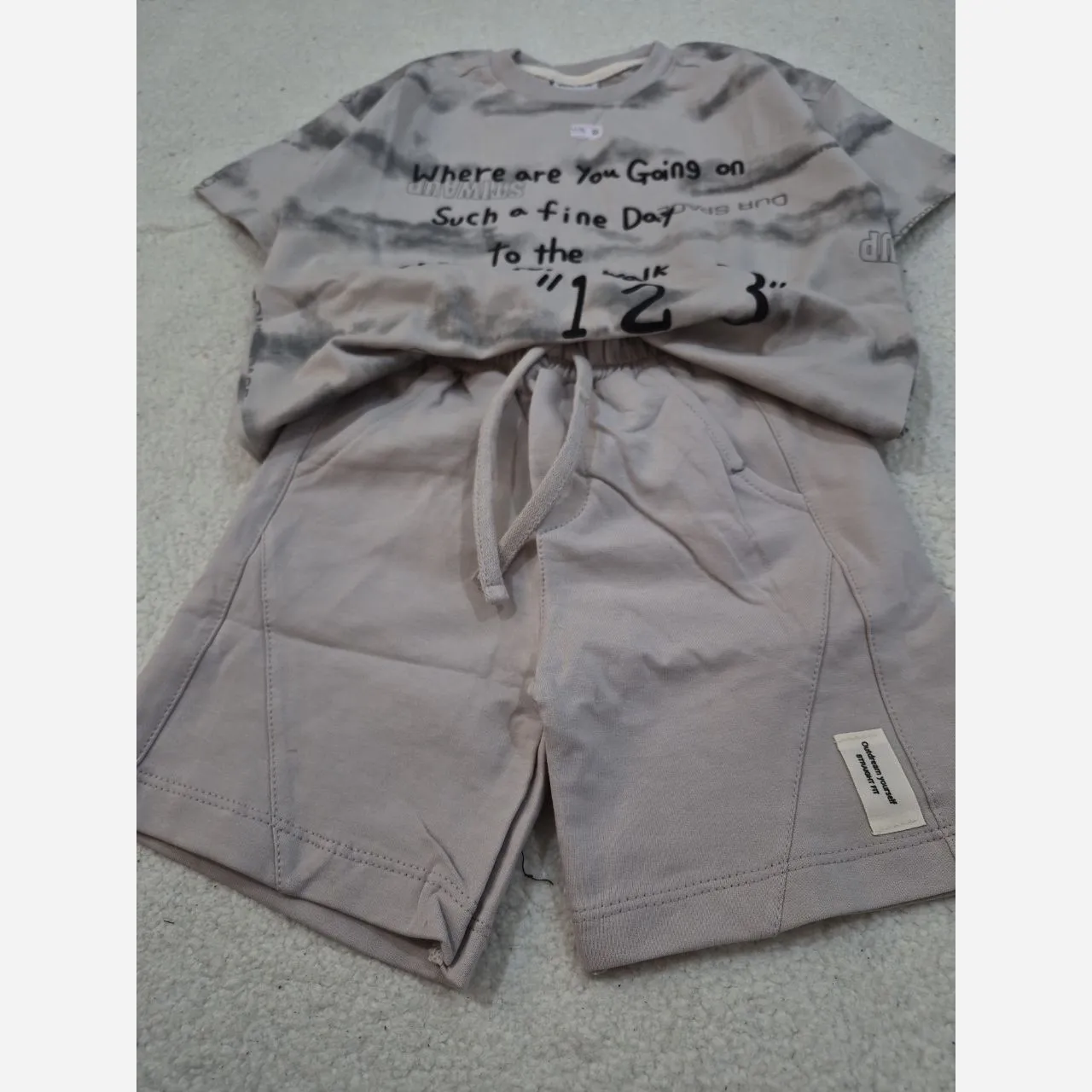 ست تیشرت و شلوارک اسپرت بچگانه سایز 35 تا 50