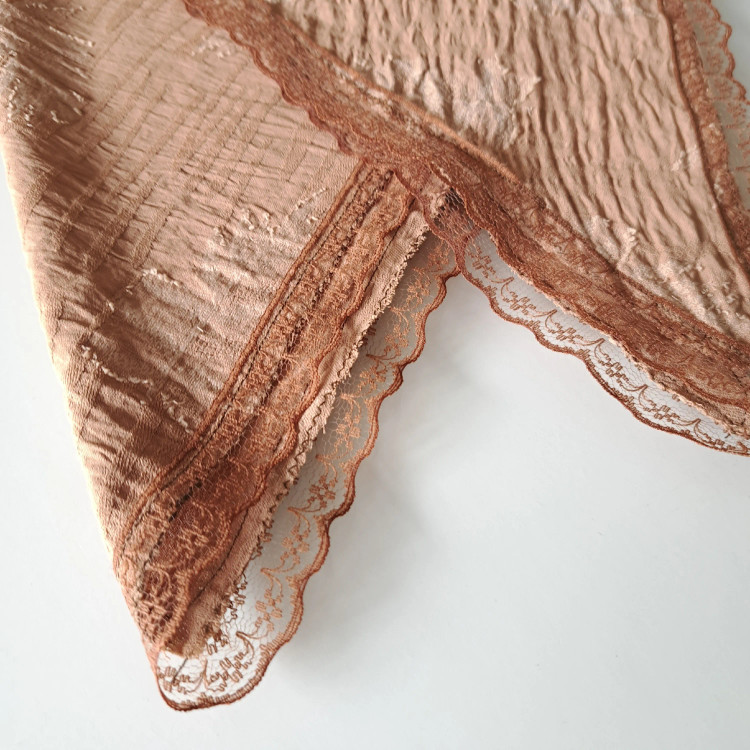 مینی اسکارف سه گوش نخی طرح کاج رنگبندی متنوع ابعاد 120 در 80