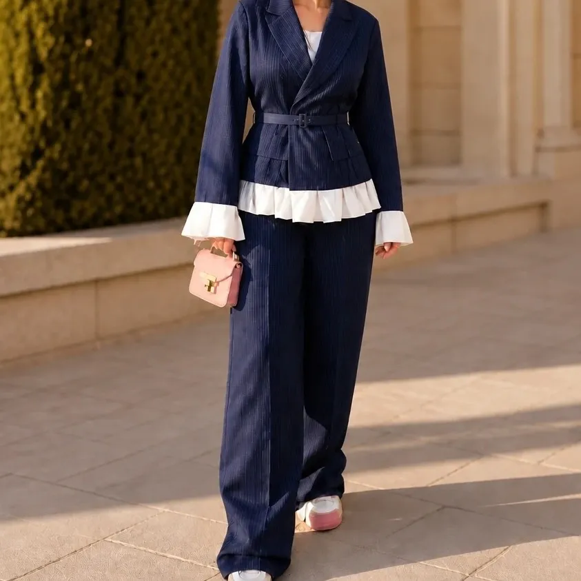 کت شلوار زنانه مدل ماهور پارچه مازراتی خرج کار سفید سایز 38 تا 50