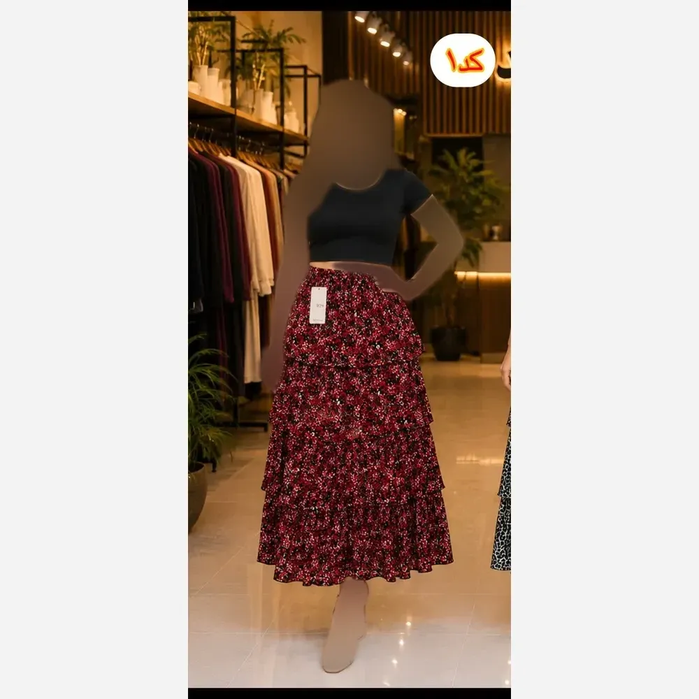  ✨ دامن طبقه ایی ترند، سبک و خوشفرم ✨t8044