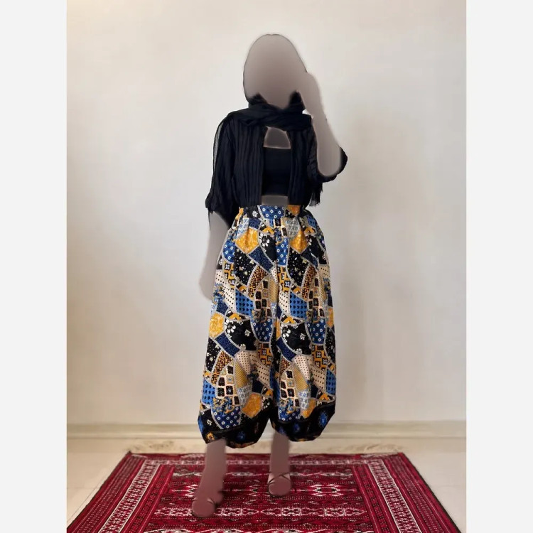 شلوار نخ طرح اندونزیt8034