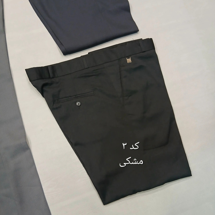 شلوار پارچه ای مردانه نخی سایز 42 تا 54 رنگ طوسی مشکی زغالی