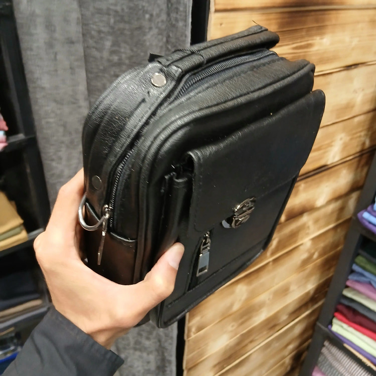 کیف دوشی اسپرت مردانه چرم مصنوعی رنگ مشکی و عسلی و قهوه ای روزمره