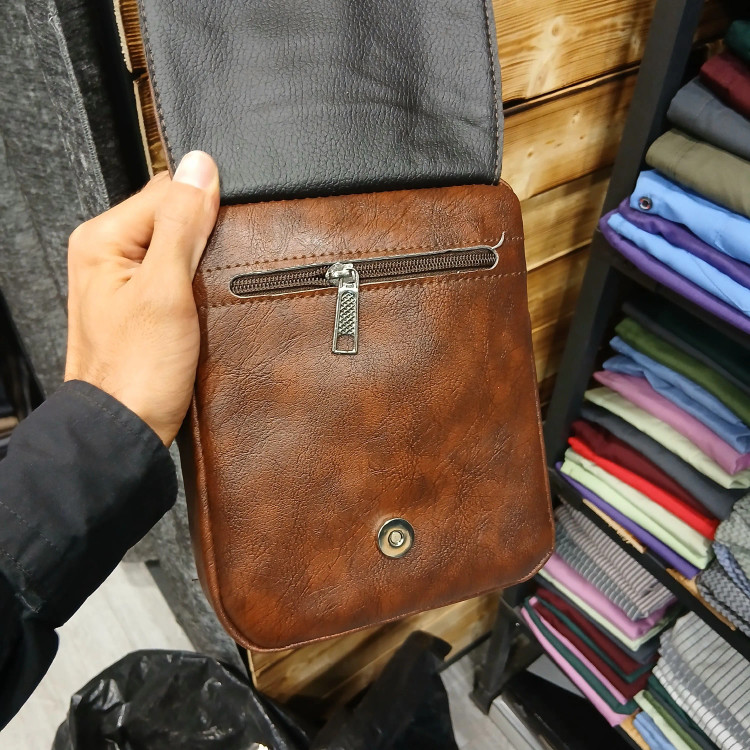 کیف دوشی اسپرت مردانه چرم مصنوعی طرح زارا