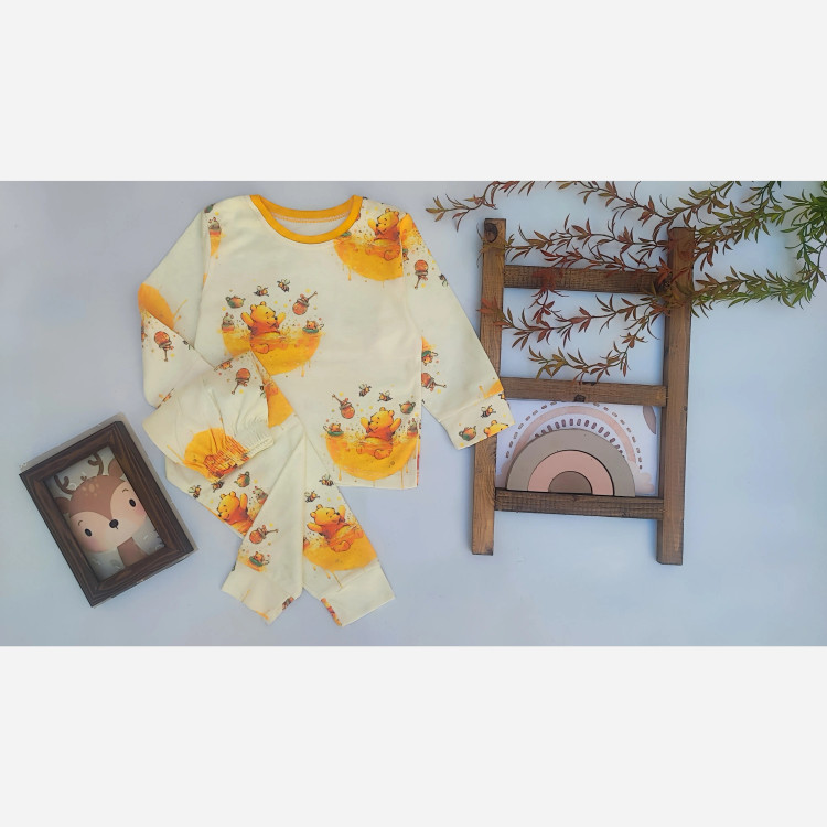 بلوز و شلوار راحتی بچگانه طرح پو سایز 35 و 40