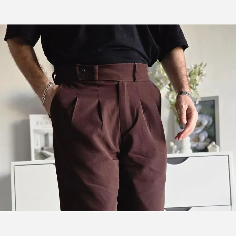 شلوار بگ پارچه ای مازراتی کمر انگلیسی پیله دار زنانه در 4 رنگ