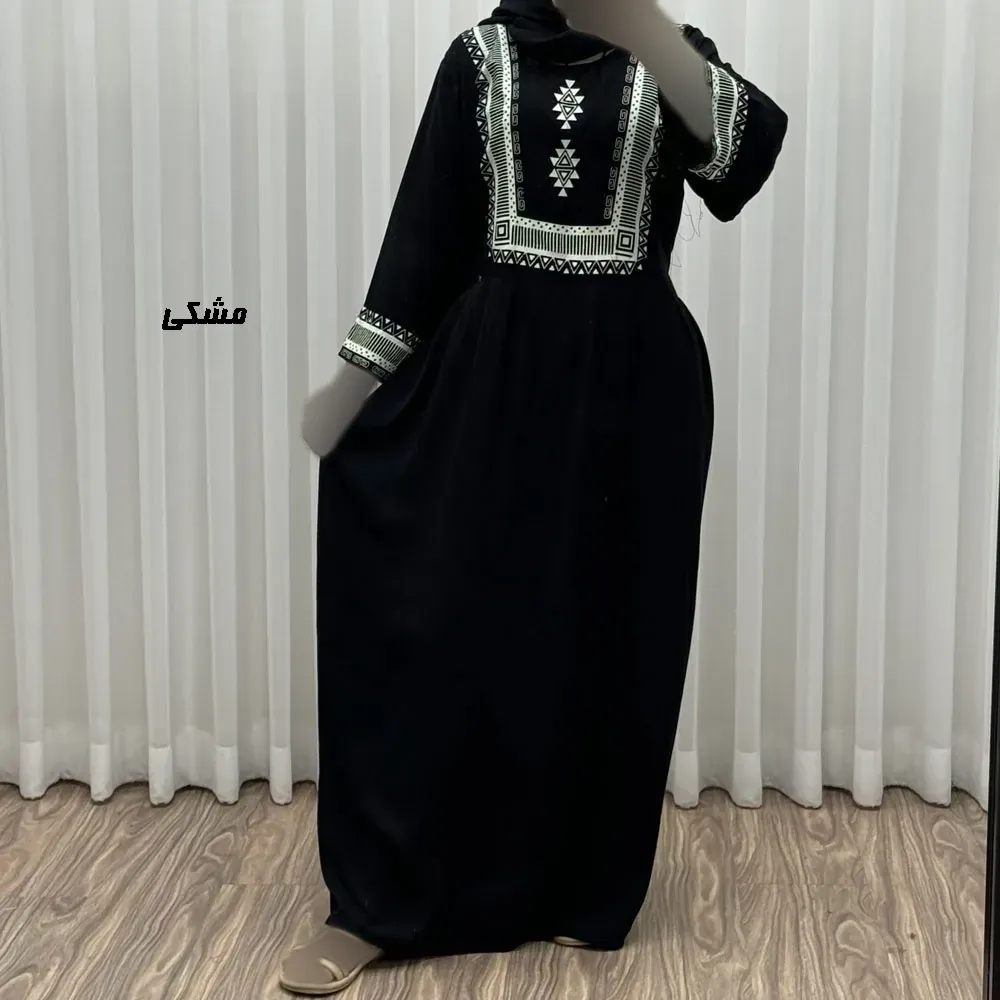 پیراهن ساحلی نخی زنانه مدل سرخپوستی فری سایز مناسب تا 44 با کمربند