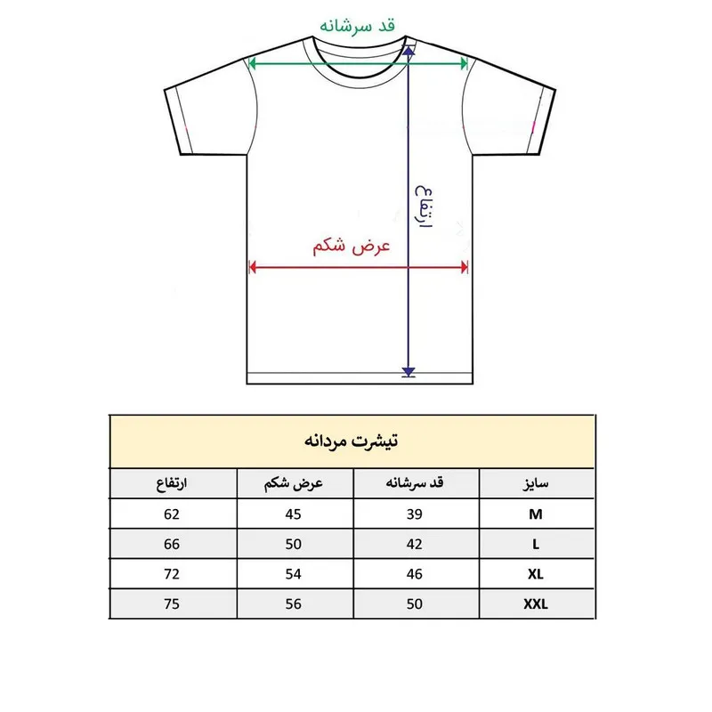 تیشرت آستین کوتاه مردانه مدل کلمه