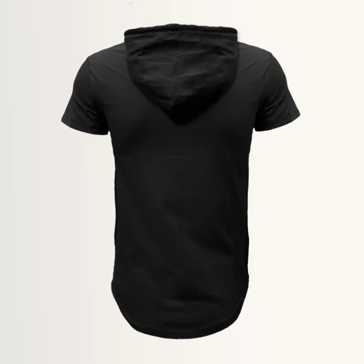 ست تی شرت و شلوار مردانه مدل jus پنبه یکرو نخ آستین کوتاه کلاه دار